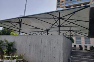 Tensile cafeteria roof at Nirma University
