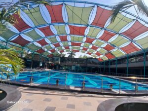 HDPE pool shade at Karnavati Club, Ahmedabad