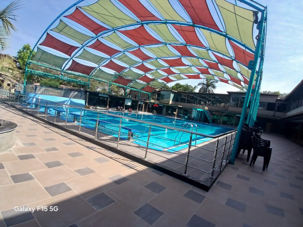 HDPE pool shade at Karnavati Club, Ahmedabad