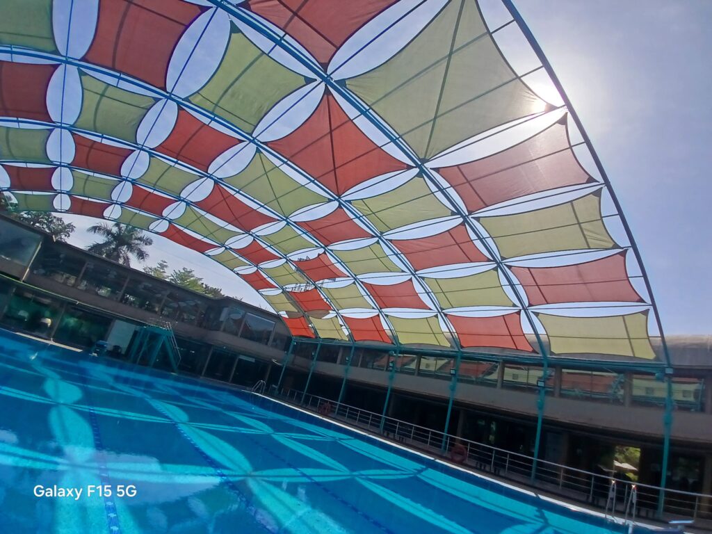 HDPE pool shade at Karnavati Club, Ahmedabad