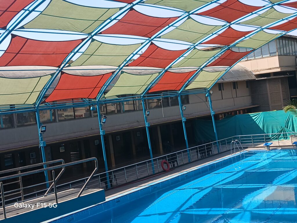 HDPE pool shade at Karnavati Club, Ahmedabad