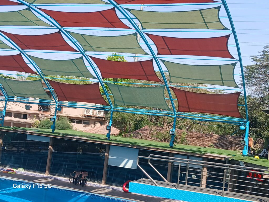 HDPE pool shade at Karnavati Club, Ahmedabad
