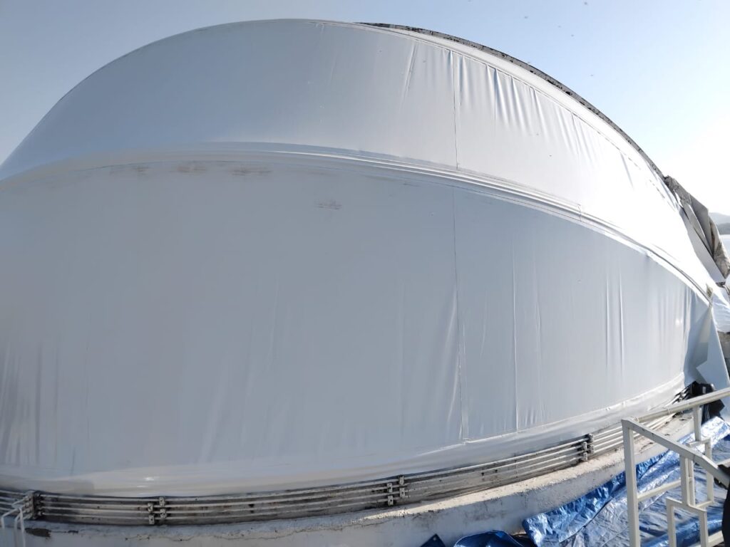 Tensile telescope dome cover at ISRO Udaipur Observatory