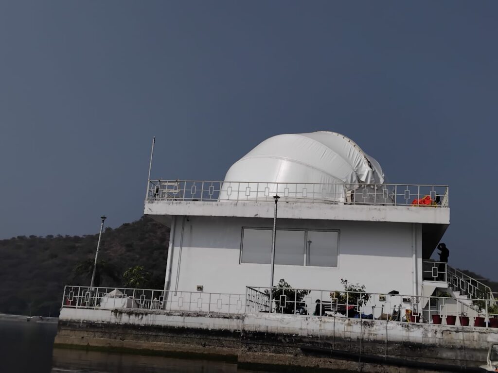 Tensile telescope dome cover at ISRO Udaipur Observatory